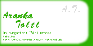 aranka toltl business card